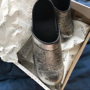Sanita Silver Clogs